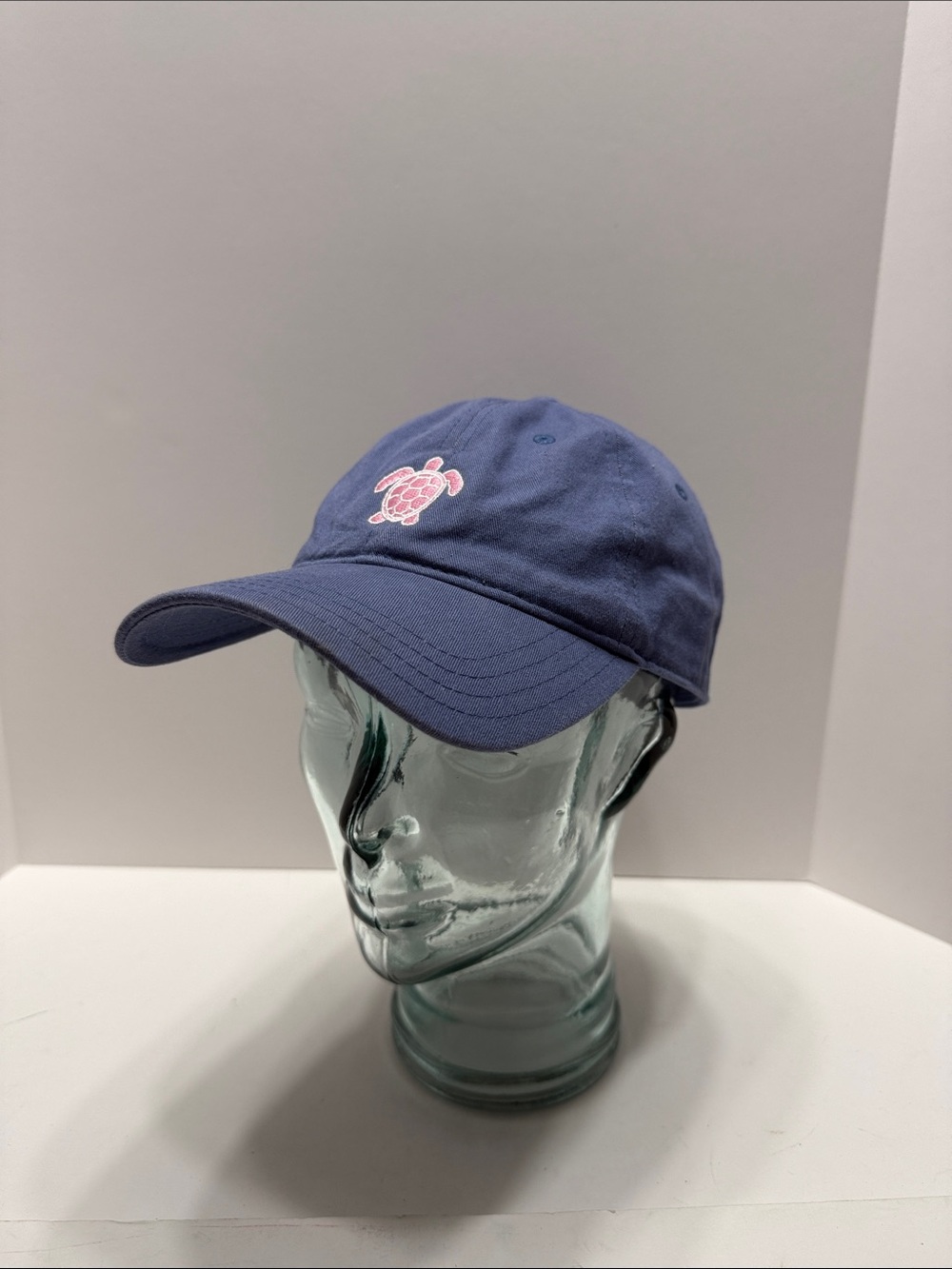 Signature seas Blue Hat with Pink Turtle Embroidery